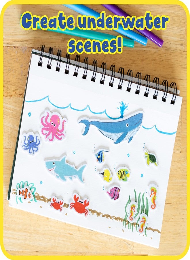 Ready 2 Learn Foam Stickers - Sea Life - Pack of 168 - Self-Adhesive Stickers for Kids - 3D Puffy Ocean Stickers for Laptops, Party Favors and Crafts - Image 5